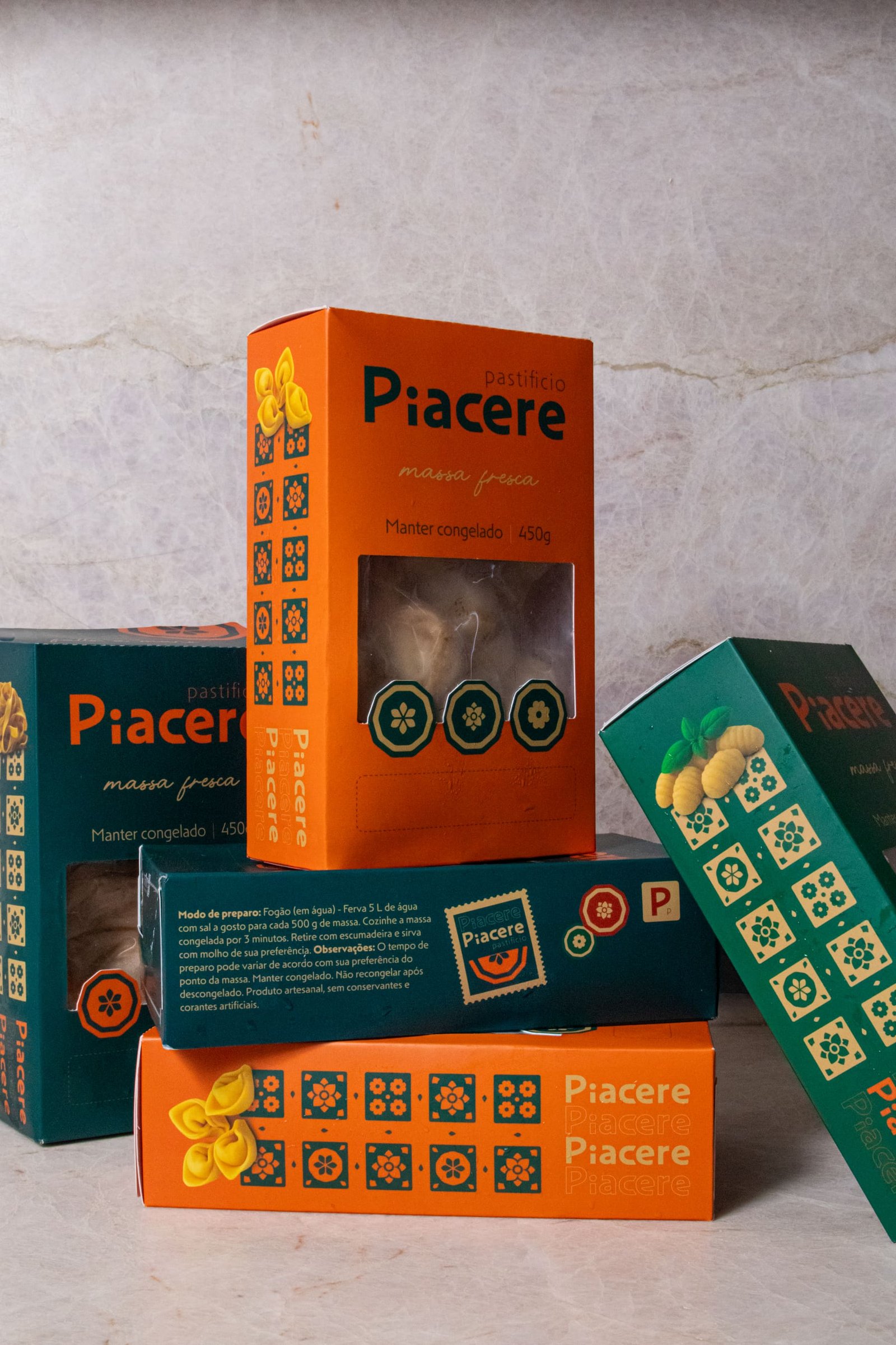 Embalagens Piacere — massa fresca artesanal
